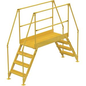 Crossover Ladder - 91 ", 40", 48", 24", Yellow powder coat finish, 500 lbs., 4, 7"