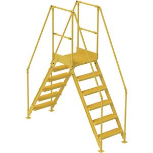 Crossover Ladder - 92", 60", 24", 24", Yellow powder coat finish, 500 lbs., 6, 7"