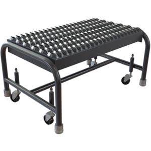 Rolling Ladder - 1, 10", 14", 24", Aluminum, Serrated, 24", 24", 10", No