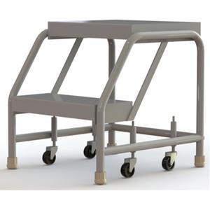 Rolling Ladder - 2, 20", 14", 16", Aluminum, Ribbed, 16", 24", 19", No