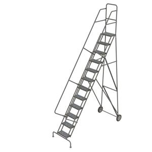 Steel Rolling Ladder - 12, 120", 16", Steel, 94.5", 37", 156"