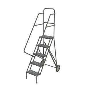 Rolling Ladder - Steel, 5, 50", 10", 16", Serrated, 16", 42", 23", Yes