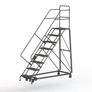 Heavy Duty Safety Slope Ladder - Steel, 8, 80", 17", Perforated, 24", 24", 82", 34", 50