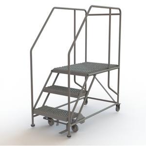 Mobile Work Platform - Steel, 3, 30", 35", 24", Serrated, 24", 54", 24", 50