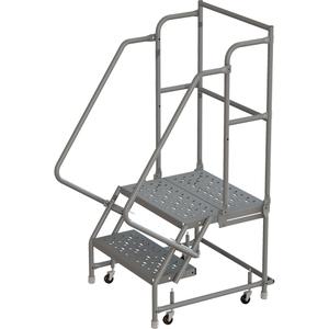 Deep Top Step Rolling Ladder - 2, 20", 20", 16", Steel, Perforated, 16", 29", 20", Yes