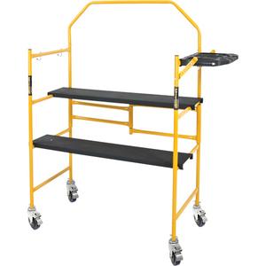 Jobsite Series™ 4' Safety Rail & Tool Shelf Scaffold Kit - Steel, 57-3/4", 49-1/2", 22 1/2" x 49 1/2" x 57 3/4"