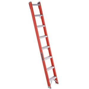 FH1000 Series Industrial Heavy-Duty Shelf Ladders - 8', Fibreglass, 300 lbs., 15.25", D, 1A, 1A, 13-1/4"