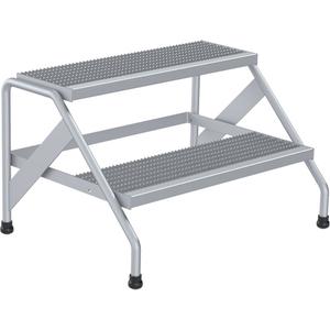 Aluminum Step Stand - 500 lbs., 20", 24-9/16", 32-13/16", 2, Welded, Aluminum