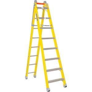 Step to Straight Ladder - 8', '-, Fibreglass, 375 lbs., 13.8', 1AA, 1AA