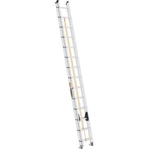 Jobsite Series™ Extension Ladder - 28', Aluminum, 250 lbs., D, 3, 3, 25', 21' 1" (6.4 m), 14' (4.3 m)