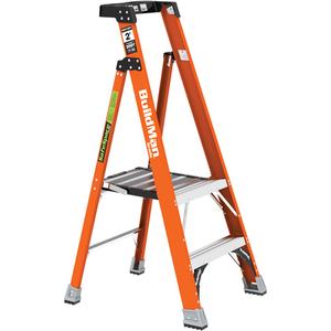 Safespace Platform Step Ladder - 2', Fibreglass, 57.75"/62.75", 300 lbs., 25.75", 8.75"/30.75", 1A, 1A, 8' 8" (2.6 m), 1' 11" (0.6 m), 3" (7.6 cm)