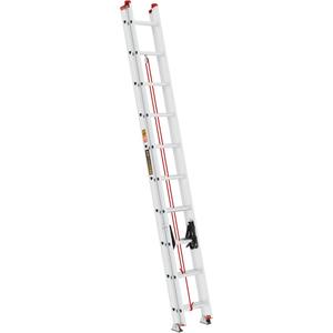 Jobsite Series™ Extension Ladder - 20', Aluminum, 200 lbs., D, 3, 3, 20' 1" (6.1 m), 17' 4" (5.3 m), 13' 4" (4.1 m)
