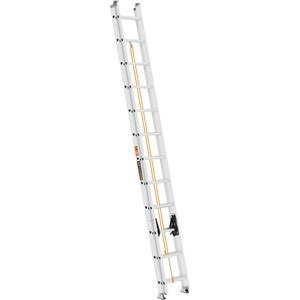 Jobsite Series™ Extension Ladder - 24', Aluminum, 225 lbs., D, 2, 2, 23' 11" (7.3 m), 21' 4" (6.5 m), 17' 2" (5.2 m)