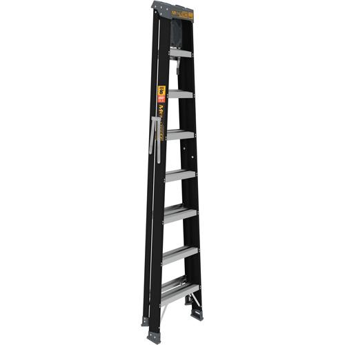 Step Ladder with Paint Tray - 8', Fibreglass, 250 lbs., 27", 6.5"/51.25", 1, 1, 27" W x 51.25" D x 91.5" H (68.6 x 130.2 x 232.4 cm), 27" W x 6.5" D x 97.5" H (68.6 x 16.5 x 247.7 cm), 12' 5" (3.8 m) - Image 2
