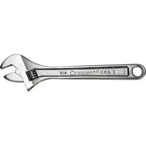 Crescent Adjustable Wrenches - 10", 4", 6", 8", 12", 1-5/16", Chrome, Plain