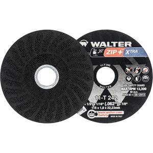 Zip+™ Right Angle Grinder Reinforced Cut-Off Wheels - 4-1/2", 6", 1/16", 7/8", 13300, 1, Zirconia Alumina, A-46-ZIP