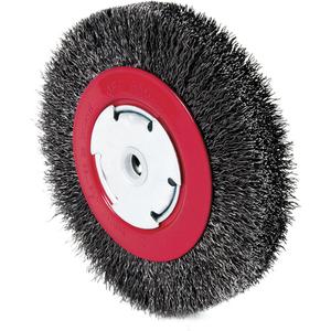 101F-3M Crimped Wire Wheel - 6", 1", 0.014", Steel, 2"/1/2"/5/8", Crimped Wire, Bench Grinder, Medium