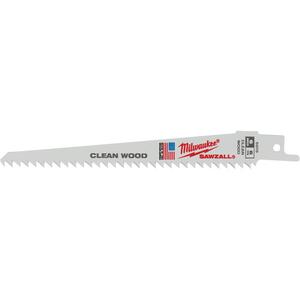 Fleam Ground Sawzall® Reciprocating Blade - 6", 3/4", 0.05", 6, Bi-Metal