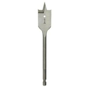 Flat Boring Bit - 1-1/8", 6", 1/4" Hex