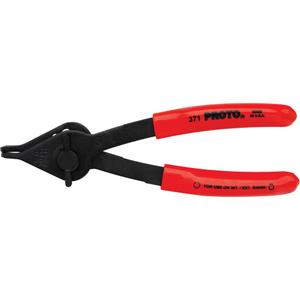 Convertible Retaining Ring Pliers - 5-11/16", 90°, 0.038", 3/8" - 9/16", 1/2" - 25/32", Red