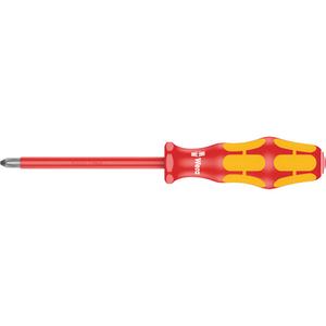 Phillips insulated screwdriver # 2 - 1000 V, 8-1/16", Philips, #2, Plastic, 4", Round