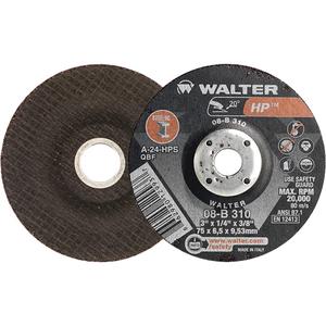 HP™ Depressed Centre Grinding Wheel - 3", 1/4", 3/8", 27, A-24-HPS