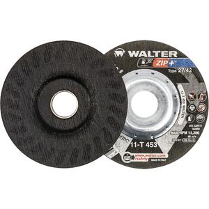 Zip+™ Right Angle Grinder Reinforced Cut-Off Wheels - 4-1/2", 5", 1/16", 7/8", 13300, 27, Zirconia Alumina, A-46-ZIP