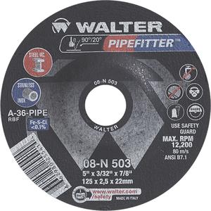 PIPEFITTER™ Grinding Wheel - 5", 3/32", 7/8", 12200, 27, A-36-PIPE