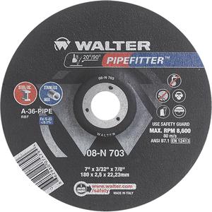 PIPEFITTER™ Grinding Wheel - 7", 3/32", 7/8", 8600, 27, A-36-PIPE