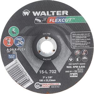 Flexcut™ Depressed Centre Grinding Wheels - 7", 7/8", 24, 8600, 29, Aluminum Oxide, A-24-X-FLEX