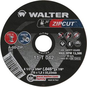Zipcut™ Cut-Off Wheel - 4-1/2", 6", 7", 3/64", 7/8", 13300, 1, Aluminum Oxide, A-60-ZIP