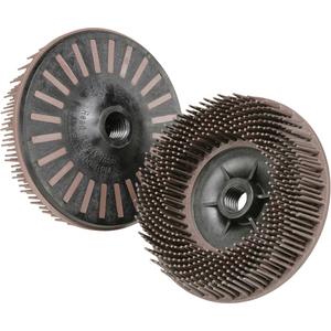 Scotch-Brite™ Radial Bristle Discs for Right Angle Grinders - 36, Ceramic, 4-1/2", Brown