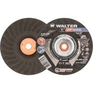 Spin-On Zipcut™ Right Angle Grinder Reinforced Cut-Off Wheels - 6", 7/8", 5/8"-11, 10200, 27, Aluminum Oxide, A-60-ZIP
