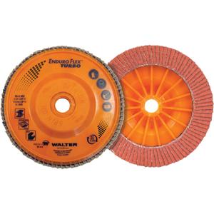 Enduro-Flex™ Turbo Flap Disc - 36/60, 4-1/2", 6", 5/8"-11, Ceramic, 27S, 13,300