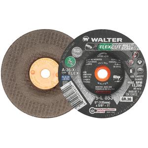 FLEXCUT MILL SCALE™ Grinding Wheel - 5", 5/8"-11, 36, 12200, 29, Aluminum Oxide