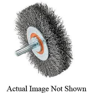 Mounted Crimped Wire Wheel - 3", 1/4", 0.0118", Steel