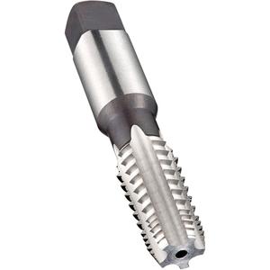 Interrupted Thread Machine Pipe Tap - High Speed Steel, 1"-11.5, 5, 115 mm, Taper, NPT, Semi-bottoming, Straight