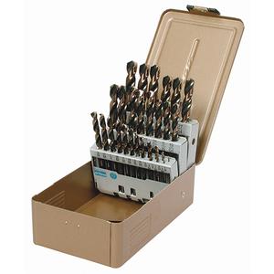 Jobber Length Drill Set - 13, 29, High Speed Steel, Fractional Sets, 1/16" to 1/4" by 64ths