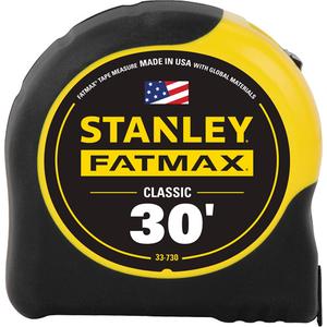 FatMax® Classic Tape Measure - 30', 1-1/4", Imperial, Yellow & Black, Mylar® & BladeArmor®, 14', 16" & 19.2"