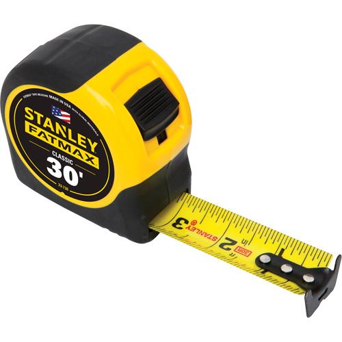 FatMax® Classic Tape Measure - 30', 1-1/4", Imperial, Yellow & Black, Mylar® & BladeArmor®, 14', 16" & 19.2" - Image 2
