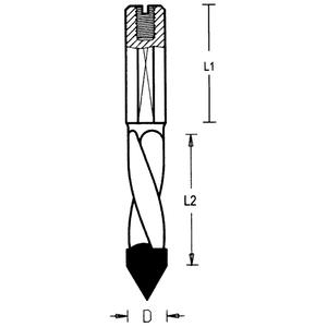 Through-Hole Carbide Tipped Drill - 5 mm, 2-3/10"