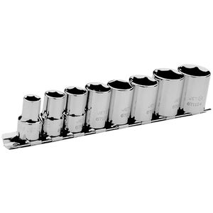 SAE Socket Set - 3/8", Hand/Standard, Standard, 8, 1/2"; 11/16"; 3/4"; 3/8"; 5/16"; 5/8"; 7/16"; 9/16