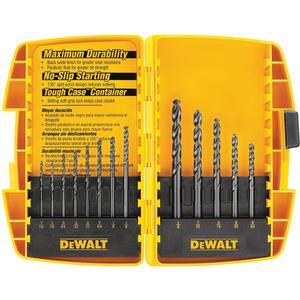 Black & Gold Drill Bit Set - 13, High Speed Steel, Black Oxide