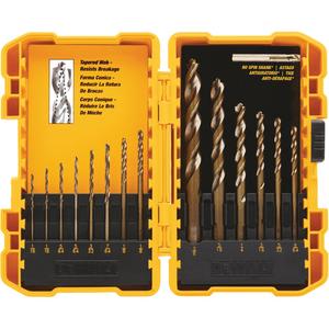 Pilot Point® Drill Bit Set - 14, High Speed Steel, Gold Ferrous® Oxide