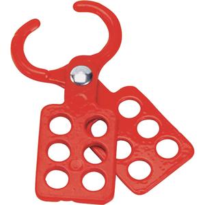 Lockout Hasps - 1, Silver, 4 3/8" x 3/8", Aluminum - polyester coated, Single Scissor