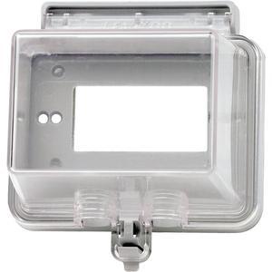 Extra Deep Weather Resistant Decora®/GFCI Cover - Clear, Horizontal Mounting, 2 Years