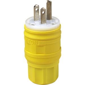 Commercial Grade Straight Blade Plug - 15 A, 5-15P, 125 V, Plastic