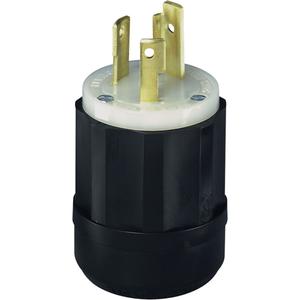 Industrial Grade Locking Device - L6-30P, Nylon, 250 V, 30 A, Black and White, .245-.700", 10-18, 10 Years
