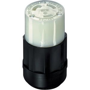 Industrial Grade Locking Device - Nylon, 250 V, 30 Amps, Black and White, L6-30R, .245-.700, 10 Years