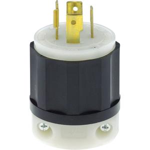 Industrial Grade Locking Device - L14-20P, Nylon, 125 V/250 V, 20 Amps, Black and White, 0.245 - 0.700", 10-18, 10 Years